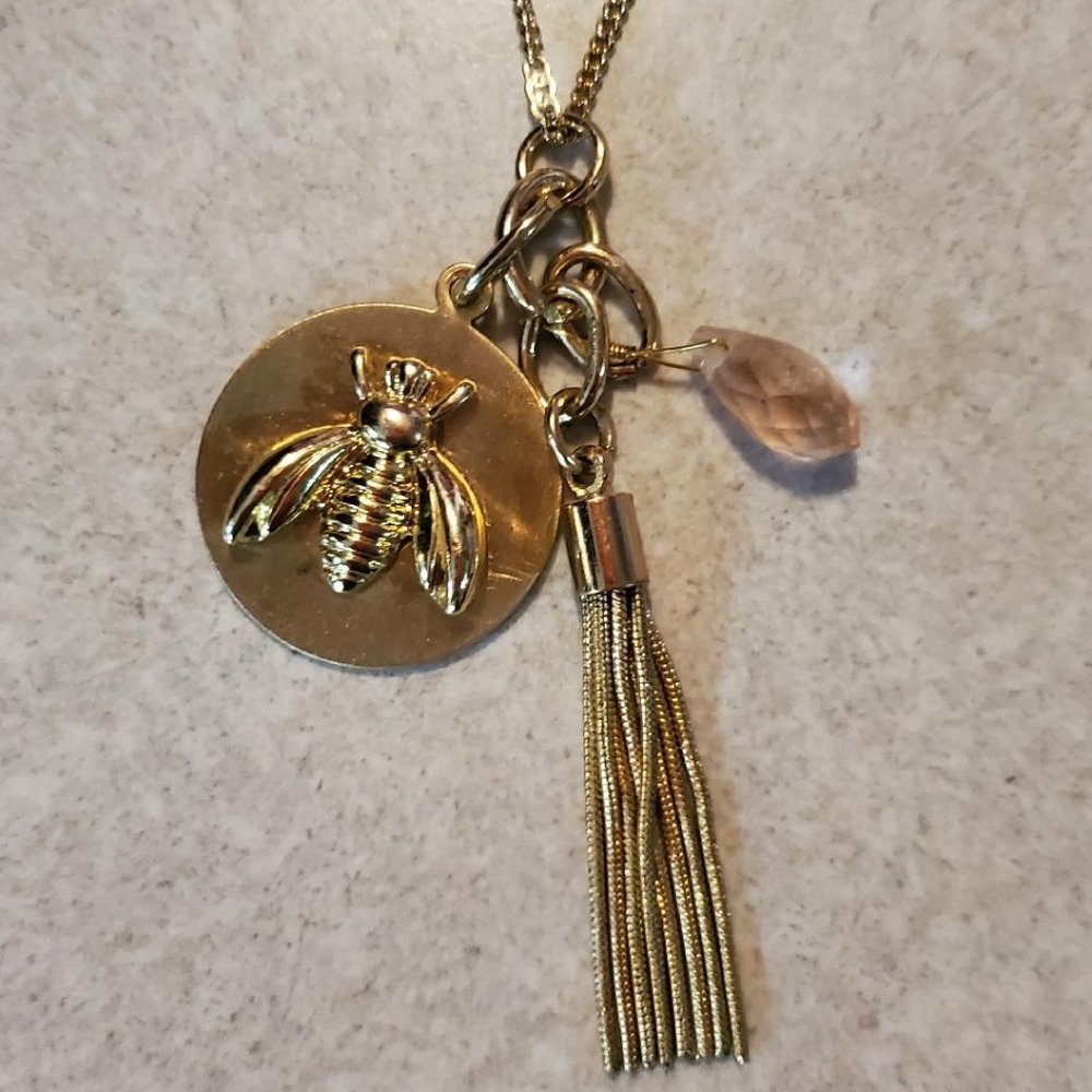 Graziano Gold Bee "You Can Do It" Necklace